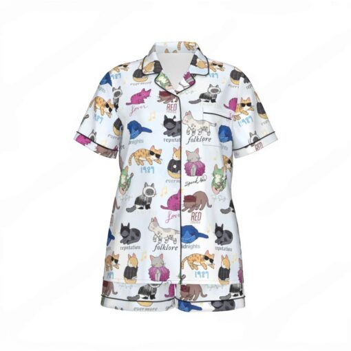 Taylor Swift Satin Pajamas Set, Taylor Version Pajamas Set, Swiftie Pajama Set - Image 4
