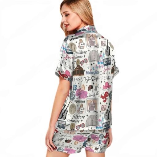 Taylor Swift Satin Pajamas Set, Taylor Version Pajamas Set, Swiftie Pajama Set - Image 4