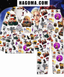 Hocus Pocus It’s Just A Bunch Happy Halloween Satin Pajamas Set