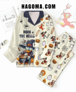 Alternative view of Disney Halloween Duck The Hell Donald Duck Satin Pajamas Set