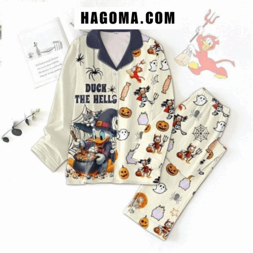 Disney Halloween Duck The Hell Donald Duck Satin Pajamas Set - Image 2