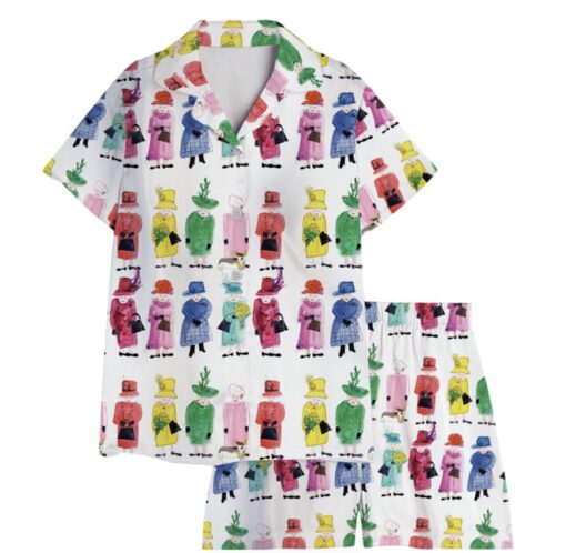 Queen Elizabeth II Rainbow Satin Pajama Set, Satin Pajamas For Women - Image 2