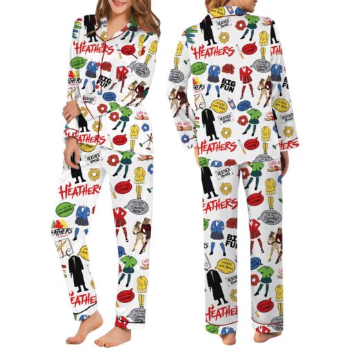 Heathers Vintage Movie Satin Pajamas Set For Women - Image 7