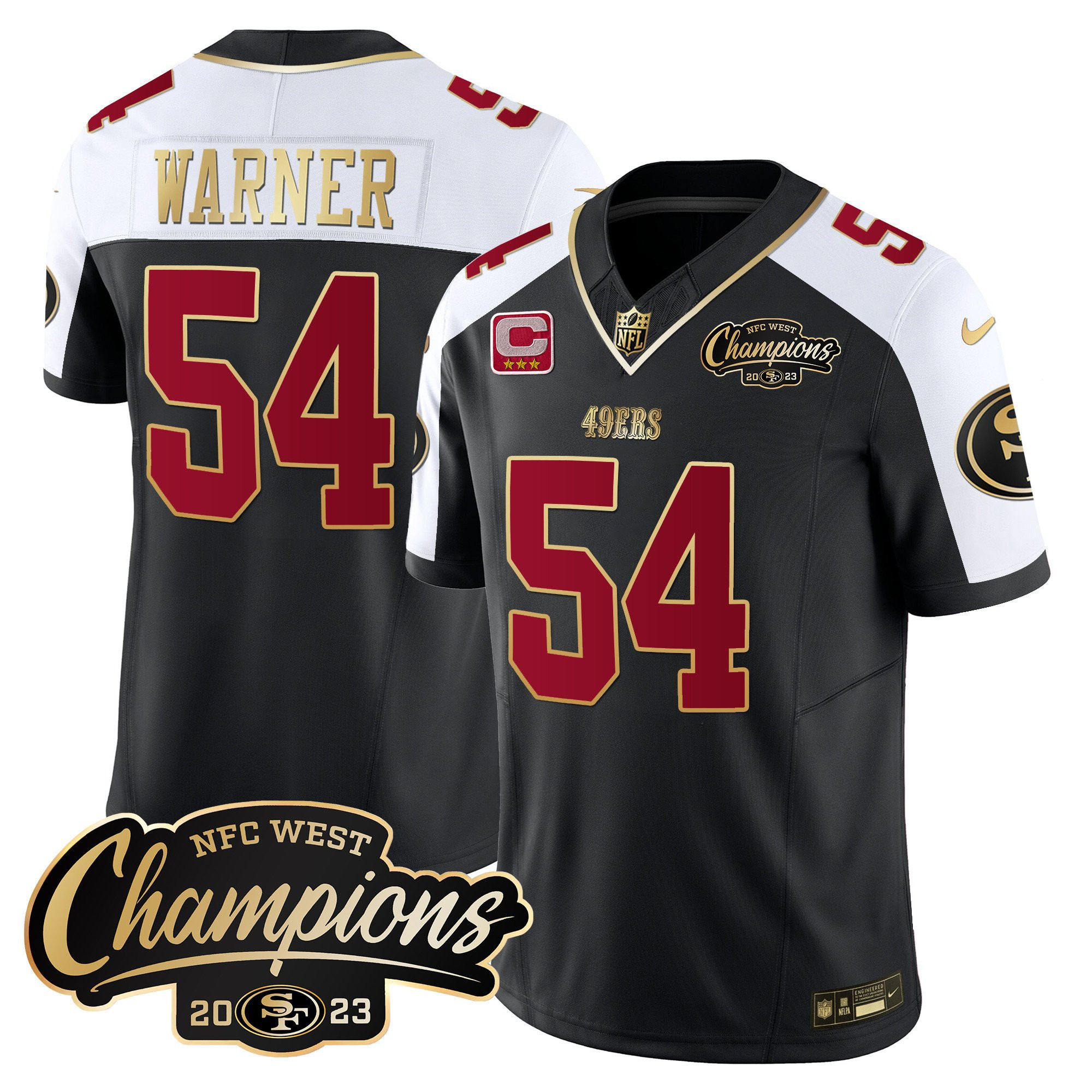 All Players San Francisco 49ers 2023 NFC West Champions Patch Vapor Jersey - Men - Image 13