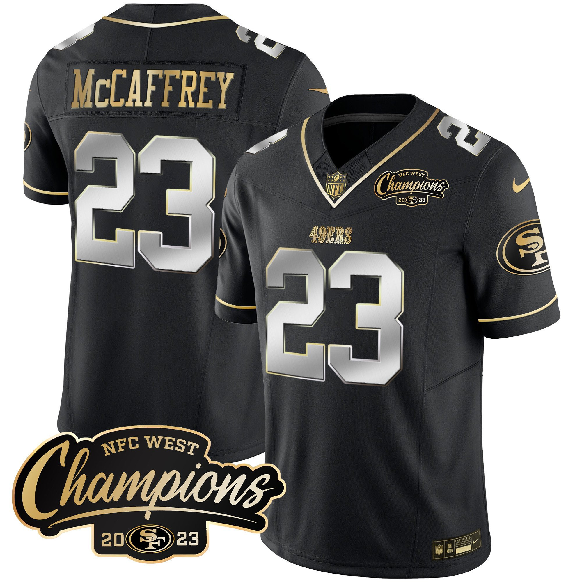 All Players San Francisco 49ers 2023 NFC West Champions Patch Vapor Jersey - Men - Image 7