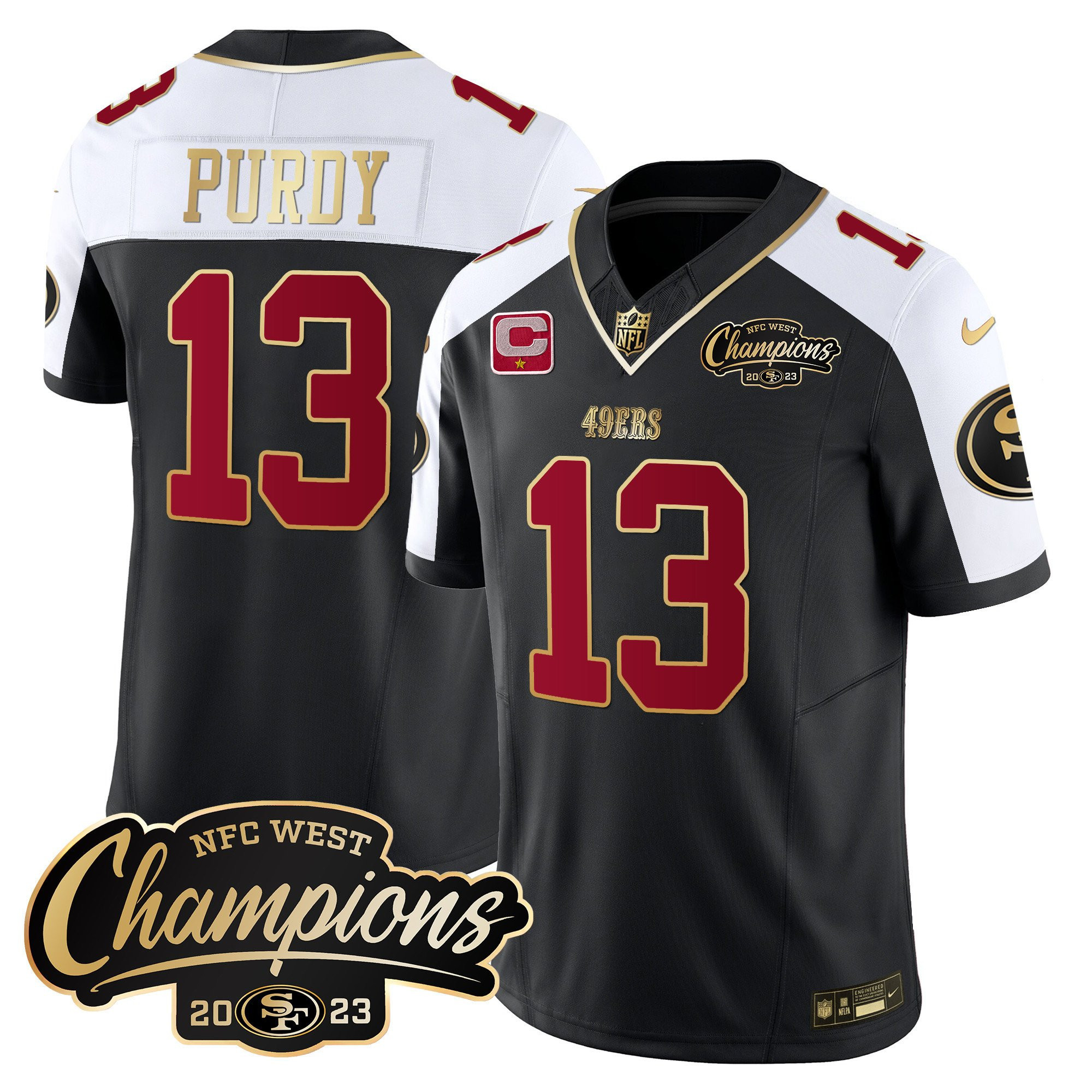 All Players San Francisco 49ers 2023 NFC West Champions Patch Vapor Jersey - Men