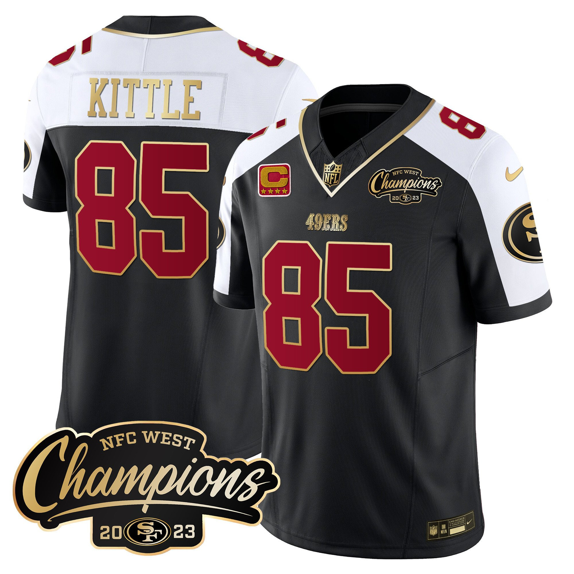 All Players San Francisco 49ers 2023 NFC West Champions Patch Vapor Jersey - Men - Image 17