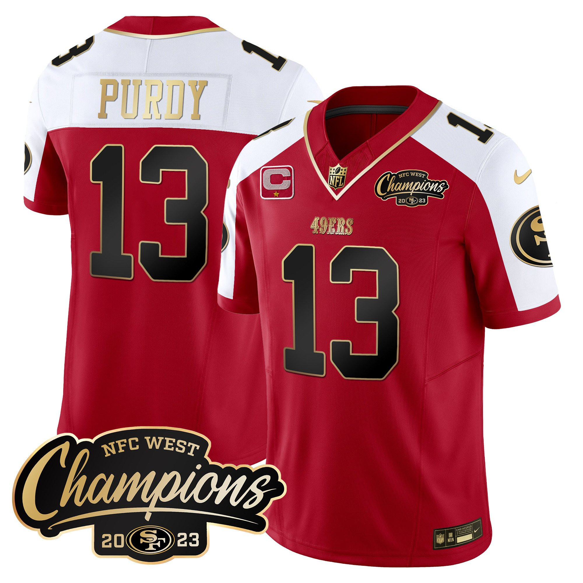 All Players San Francisco 49ers 2023 NFC West Champions Patch Vapor Jersey - Men - Image 2