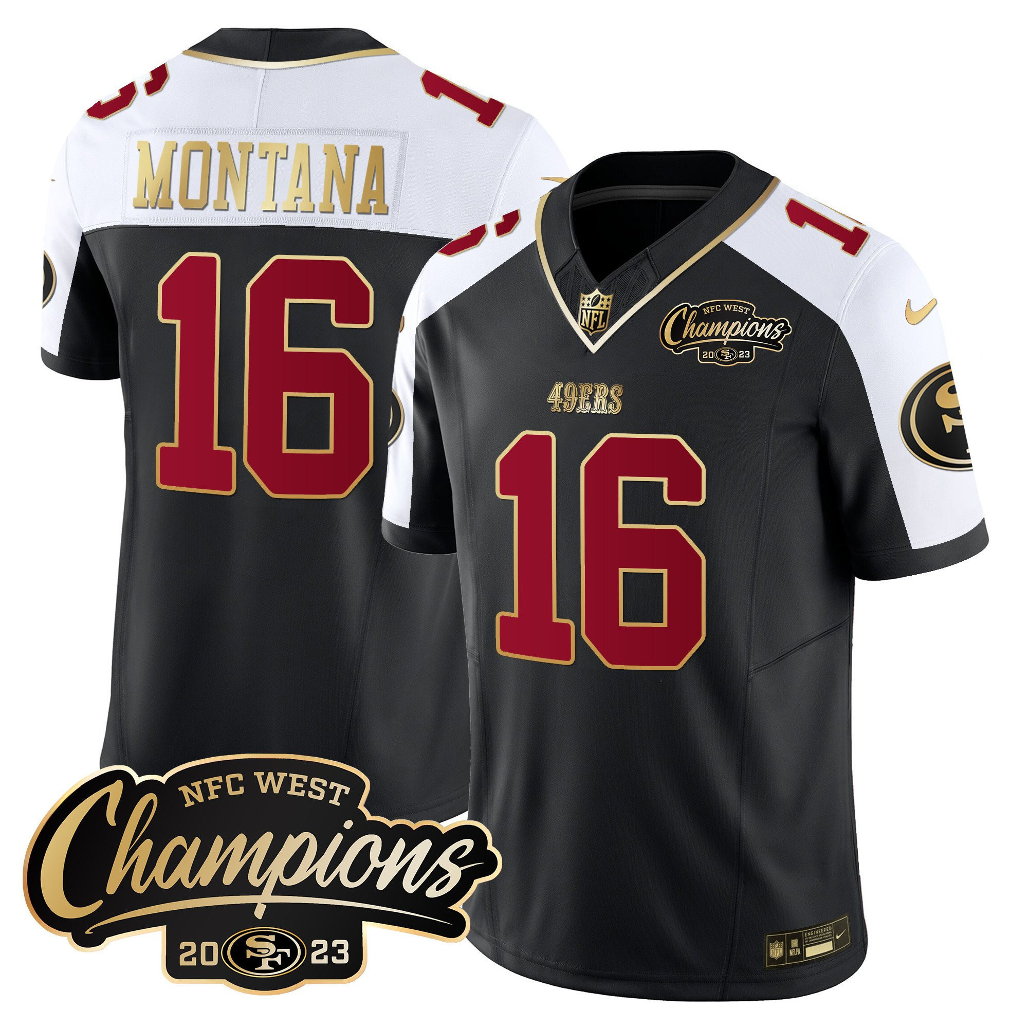 All Players San Francisco 49ers 2023 NFC West Champions Patch Vapor Jersey - Men - Image 25