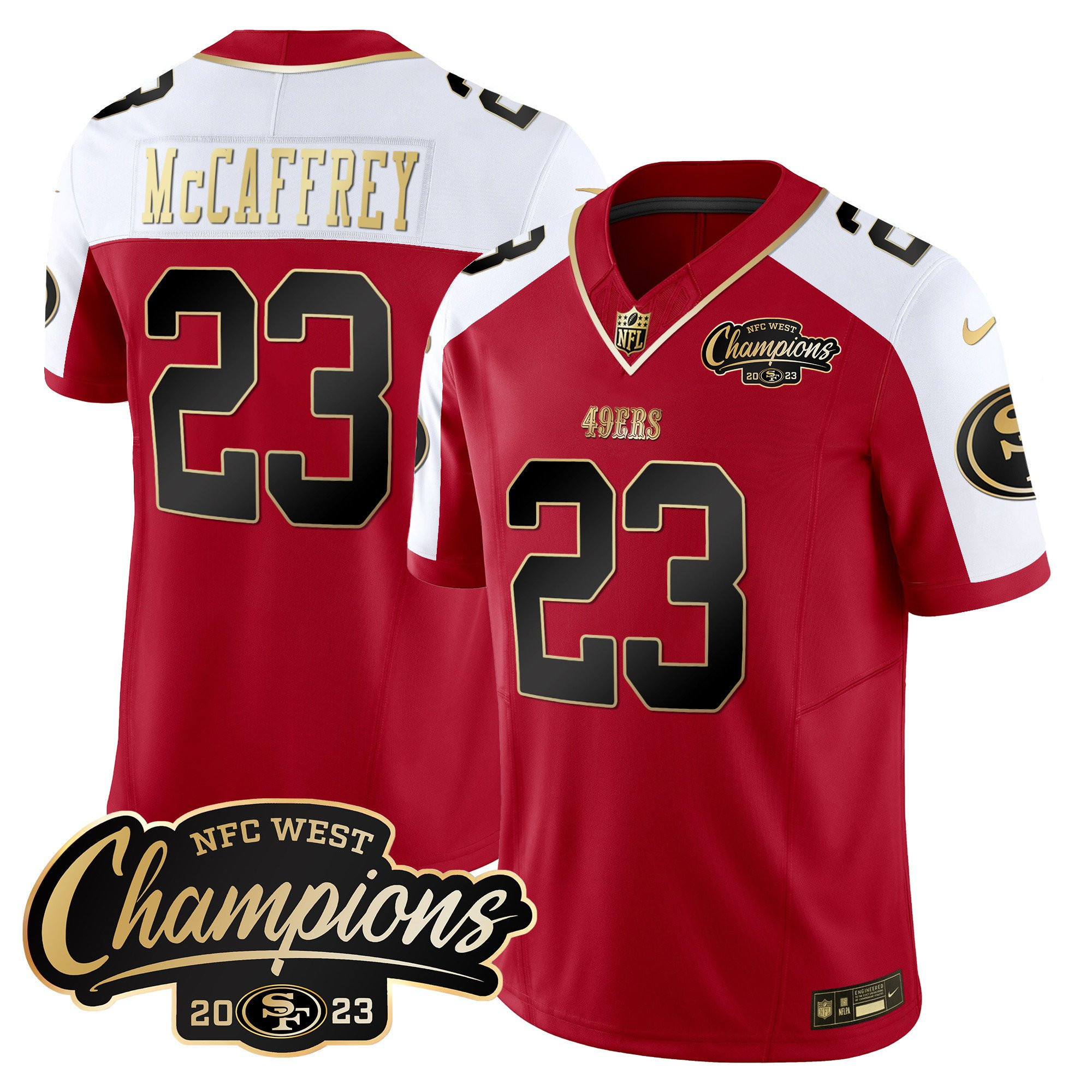 All Players San Francisco 49ers 2023 NFC West Champions Patch Vapor Jersey - Men - Image 6