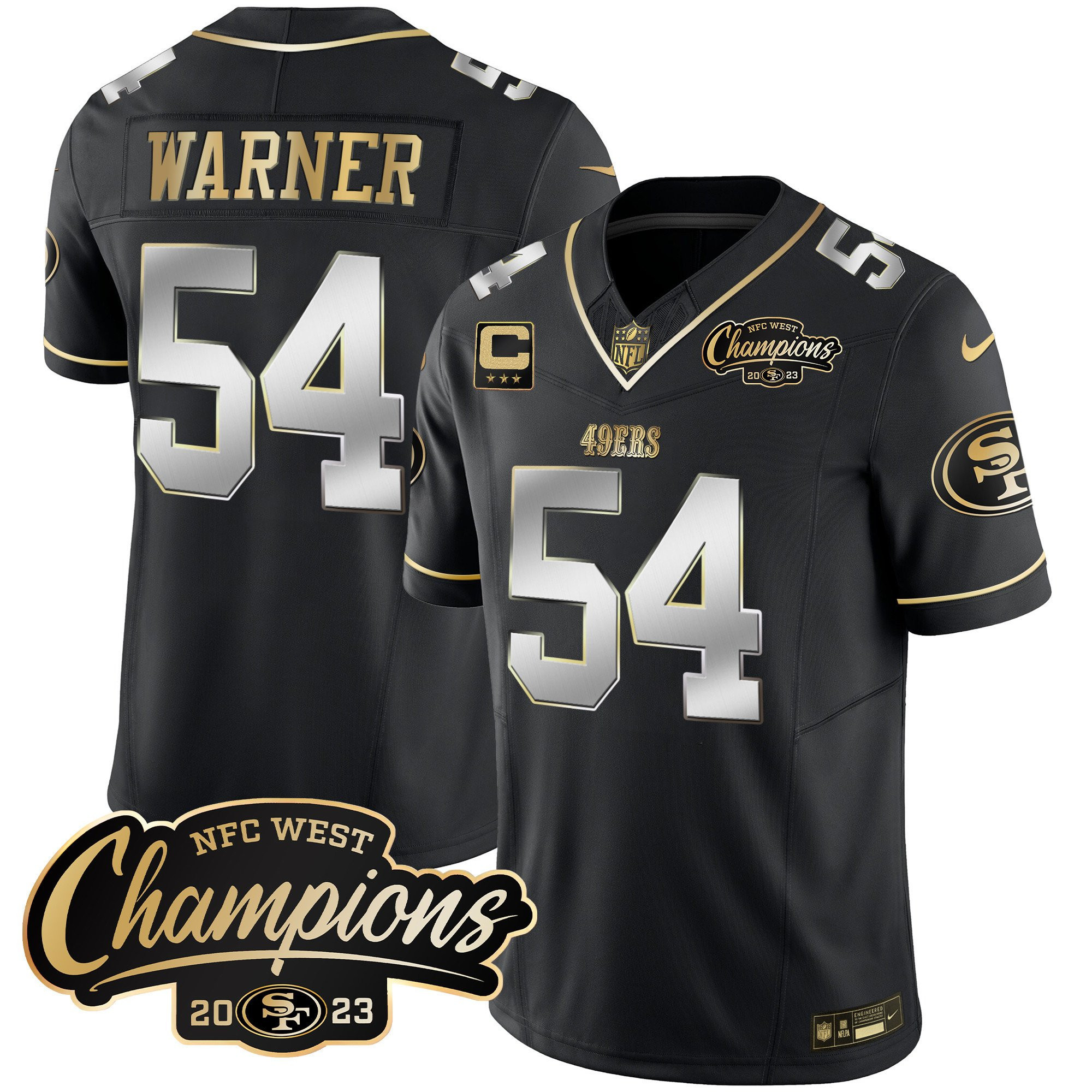 All Players San Francisco 49ers 2023 NFC West Champions Patch Vapor Jersey - Men - Image 15