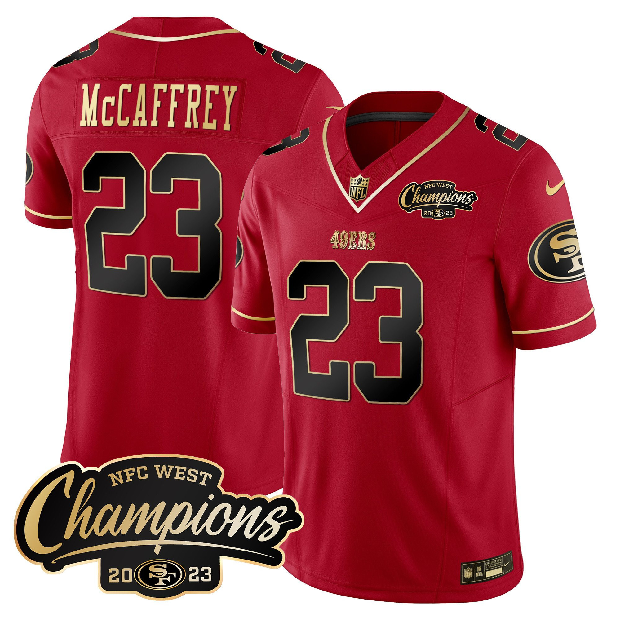 All Players San Francisco 49ers 2023 NFC West Champions Patch Vapor Jersey - Men - Image 8