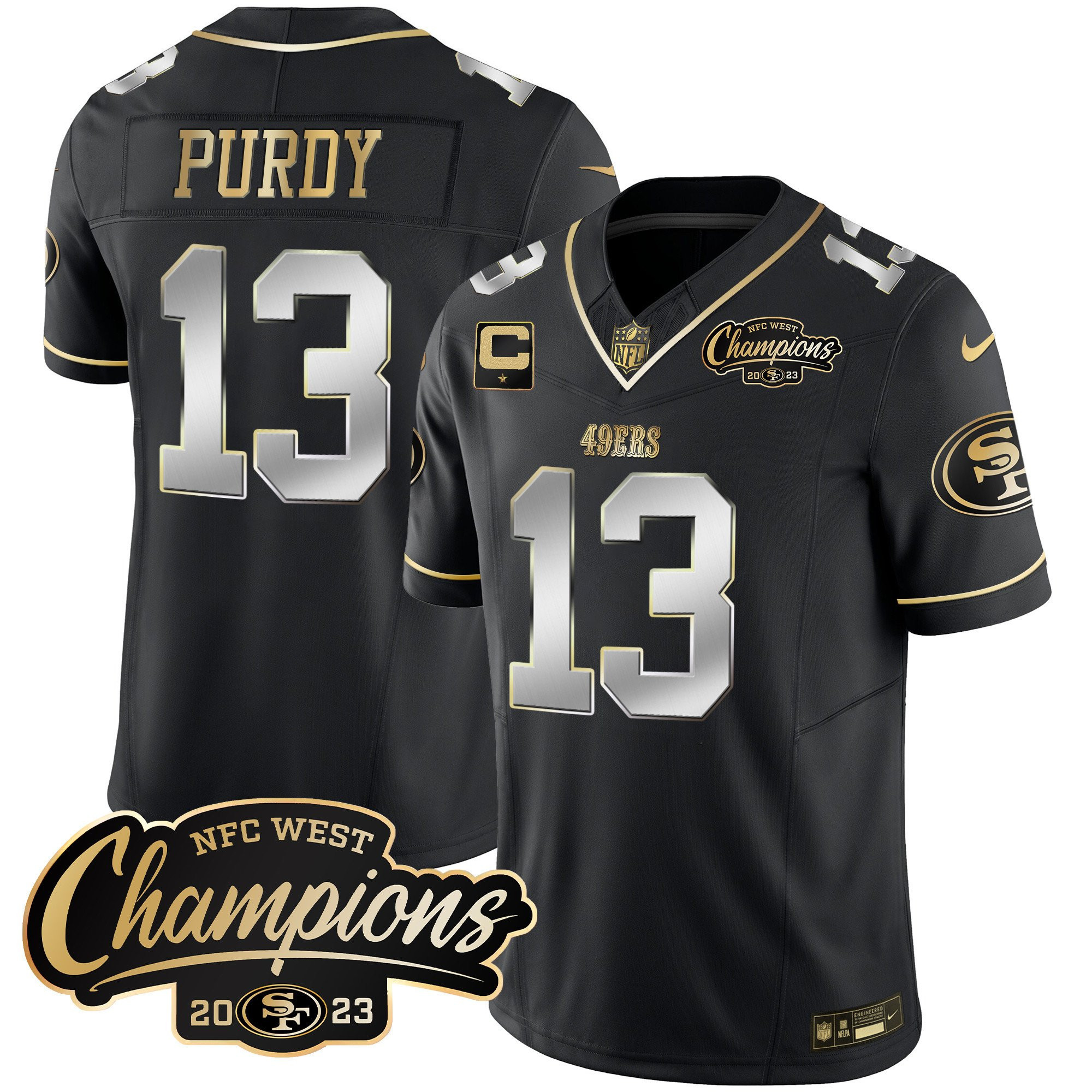 All Players San Francisco 49ers 2023 NFC West Champions Patch Vapor Jersey - Men - Image 3