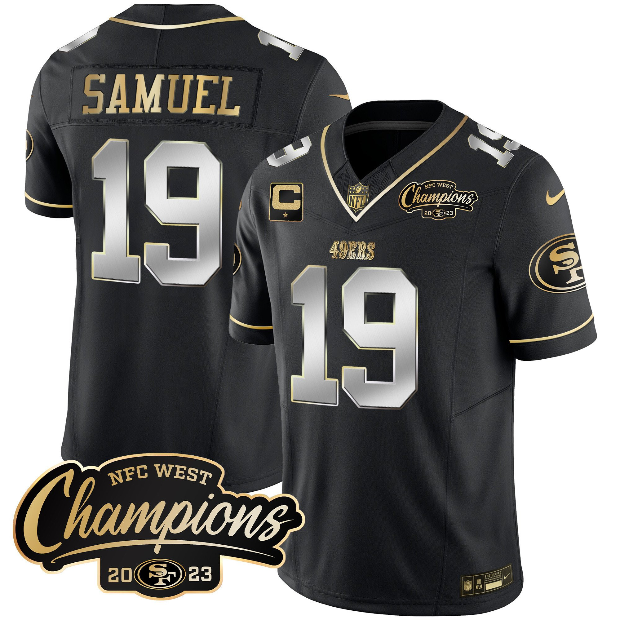 All Players San Francisco 49ers 2023 NFC West Champions Patch Vapor Jersey - Men - Image 11