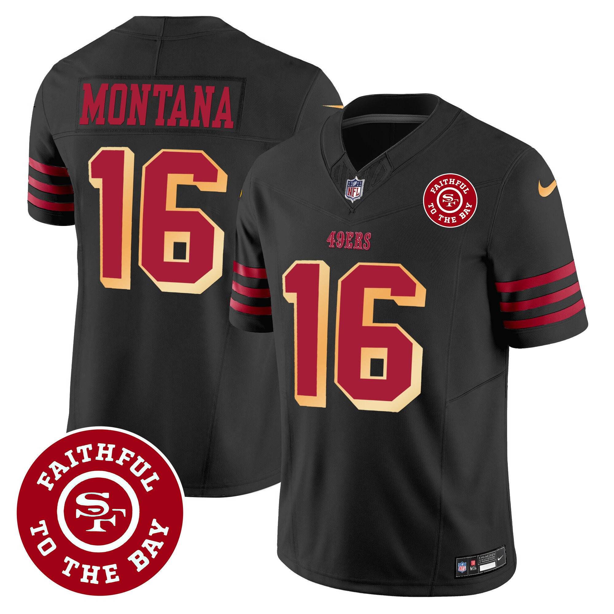 All Players San Francisco 49ers Faithful To The Bay Patch Vapor Jersey - Men - Image 25