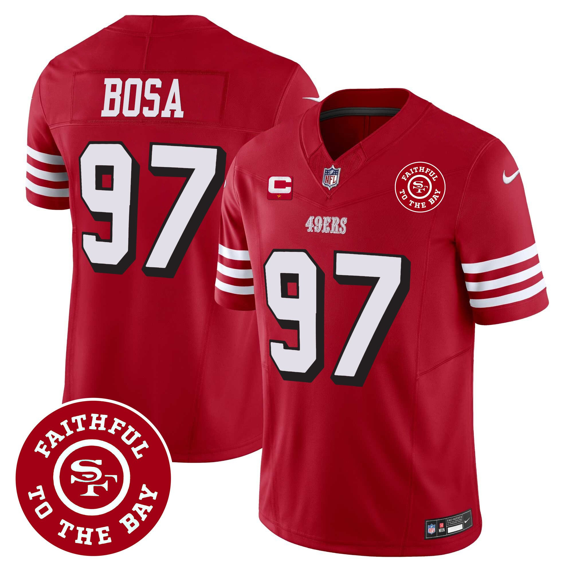 All Players San Francisco 49ers Faithful To The Bay Patch Vapor Jersey - Men - Image 30