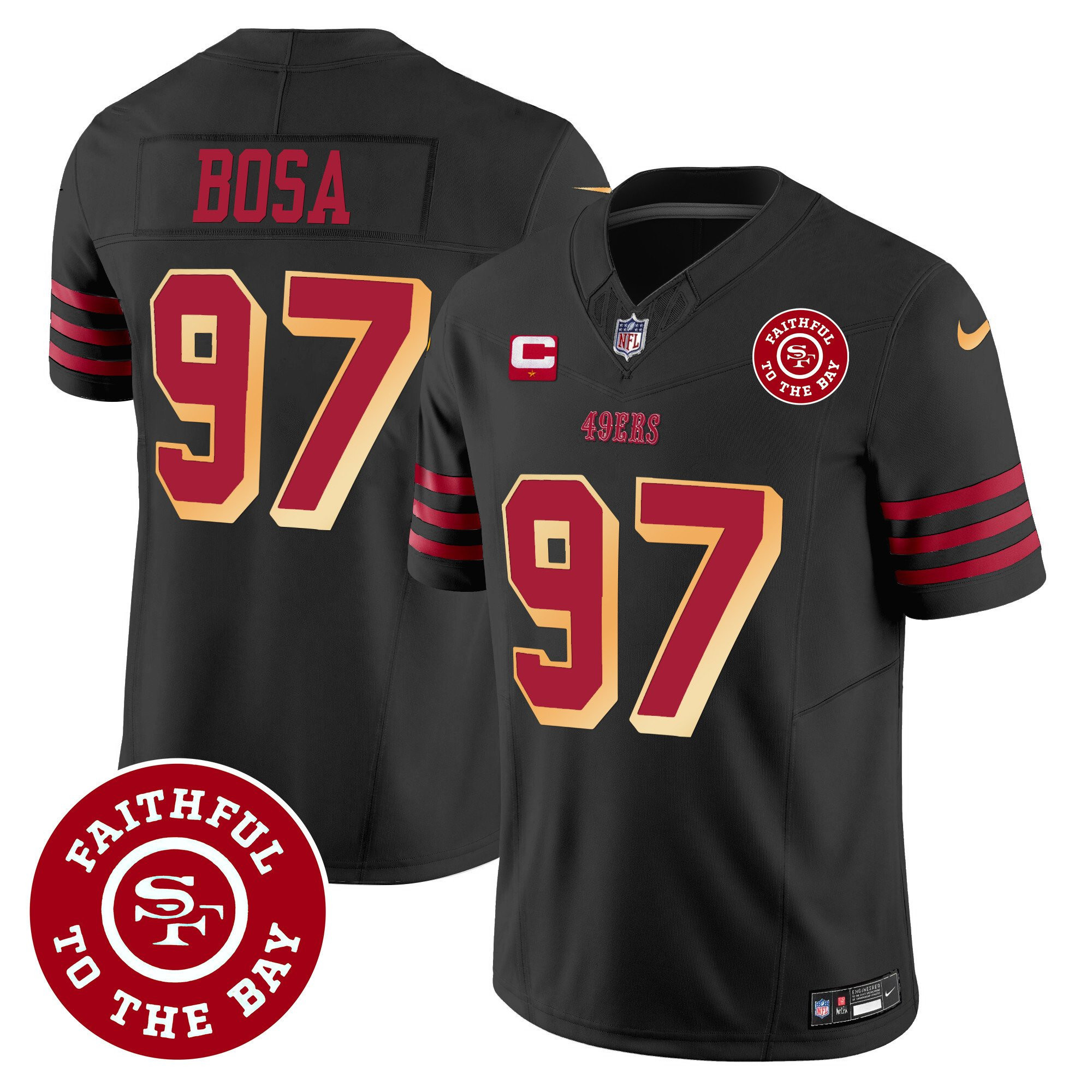 All Players San Francisco 49ers Faithful To The Bay Patch Vapor Jersey - Men - Image 29