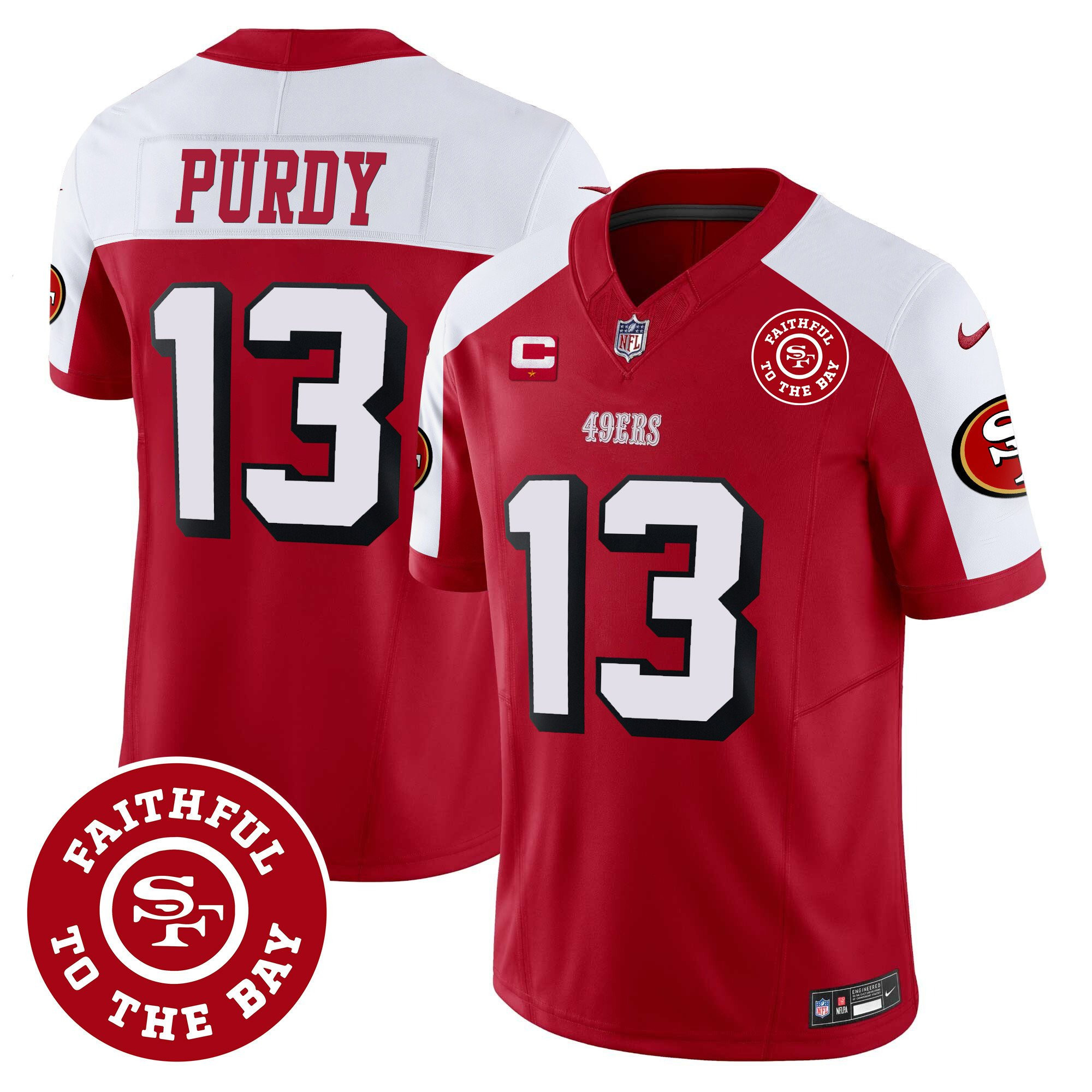 All Players San Francisco 49ers Faithful To The Bay Patch Vapor Jersey - Men - Image 5