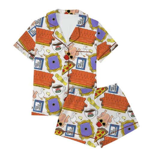 Friends TV Show Satin Pajama Set, Central Perk Lounge PJs - Image 3