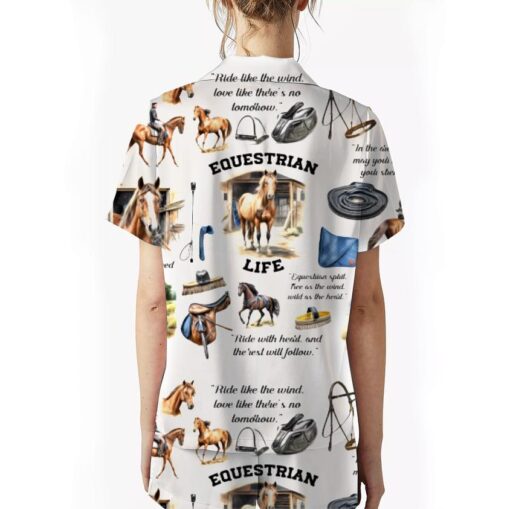 Equestrian Life Silky Satin Pajama Set - Image 4