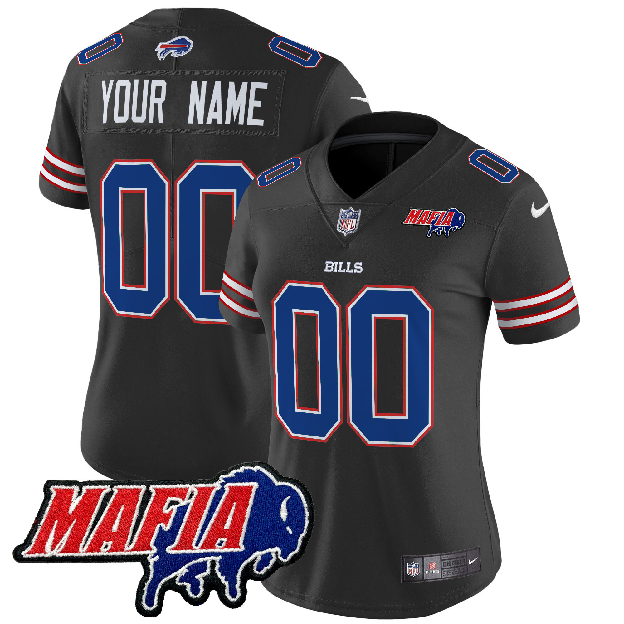 Buffalo Bills 2024 Buffalo Bills Mafia Patch Vapor Limited Custom Jersey - All Stitched - Image 10