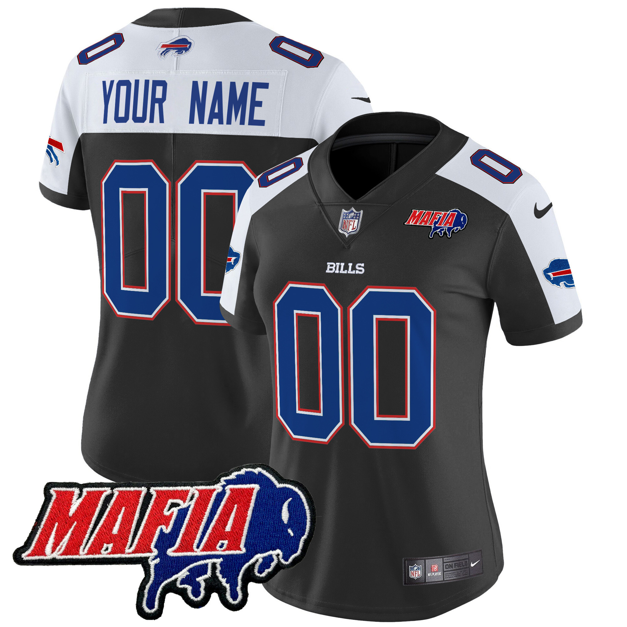 Buffalo Bills 2024 Buffalo Bills Mafia Patch Vapor Limited Custom Jersey - All Stitched - Image 12
