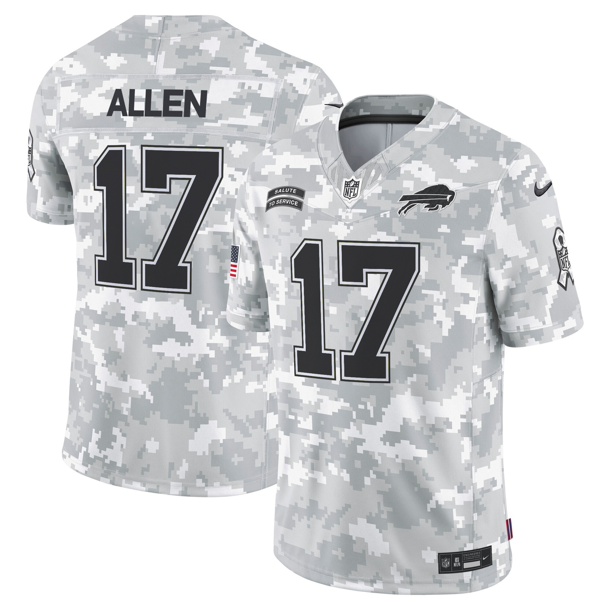 Buffalo Bills 2024 Salute to Service Vapor Limited Jersey - Arctic Camo - All Stitched