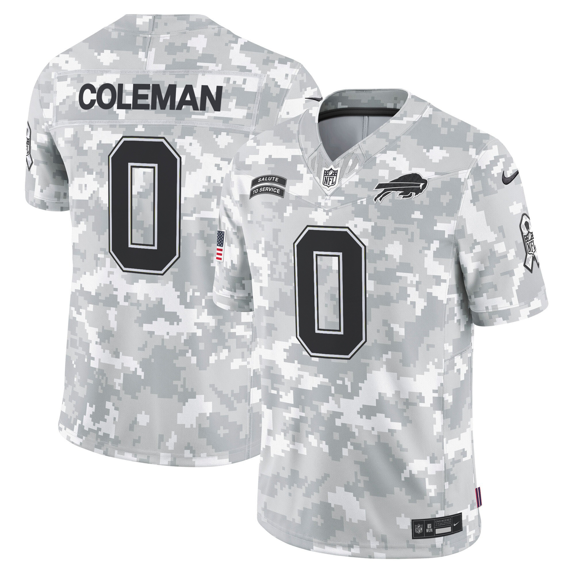 Buffalo Bills 2024 Salute to Service Vapor Limited Jersey - Arctic Camo - All Stitched - Image 7