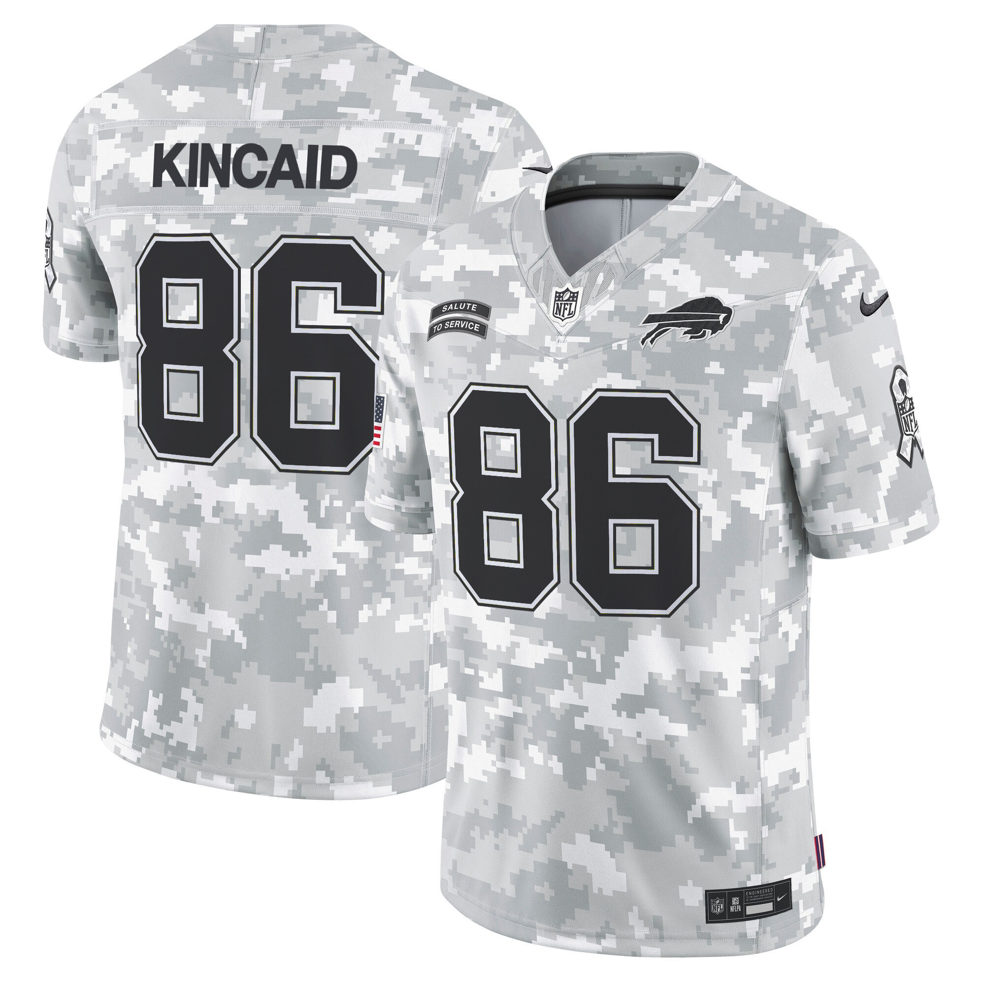 Buffalo Bills 2024 Salute to Service Vapor Limited Jersey - Arctic Camo - All Stitched - Image 6