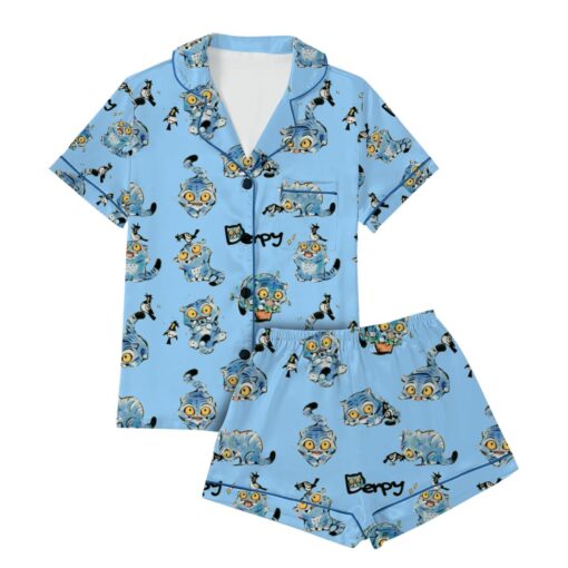 Demon Hunters Jinu’s Pet Derpy Tiger and Bird Satin Pajama Set - Image 2