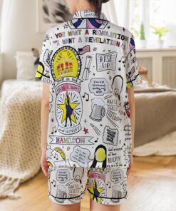 Alternative view of Hamilton Musical Silky Satin Pajama Set For Women