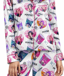 Alternative view of Huntrix Girls Pajamas Set – Kpop Demon Hunters Sleepwear, Rumi Zoey Mira Graphic Shirt