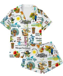 Alternative view of Jimmy Buffett In Memory Of Jimmy Buffett Satin Pajamas Set For Women
