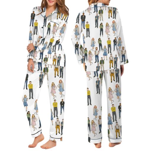 The Outsider Satin Pajama Set For Women, Print Sleepwear & Loungewear PJs - Image 4
