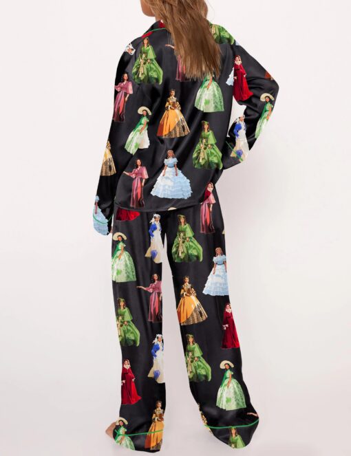 Scarlett Vintage Satin Pajama Set For Women - Image 7
