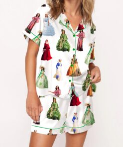 Scarlett Vintage Satin Pajama Set For Women