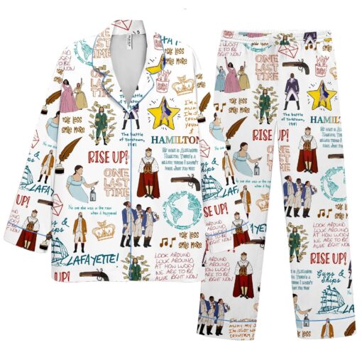 Hamilton Pajamas Set, American Musical Pajamas Set, Broadway Musical Pajamas Set, Rise Up Pajamas, Hamilton Musical , Alexander Hamilton 88 - Image 4