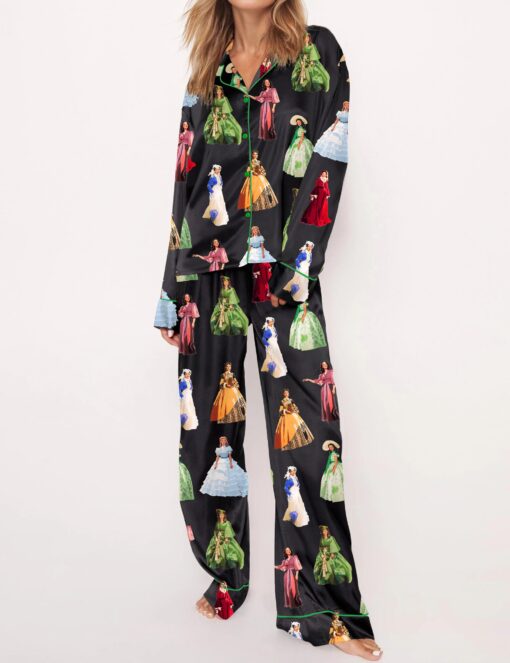 Scarlett Vintage Satin Pajama Set For Women - Image 8