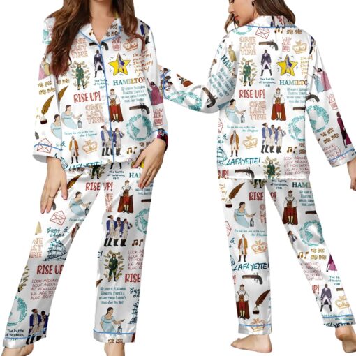 Hamilton Pajamas Set, American Musical Pajamas Set, Broadway Musical Pajamas Set, Rise Up Pajamas, Hamilton Musical , Alexander Hamilton 88 - Image 6