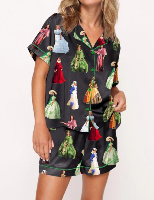 Scarlett Vintage Satin Pajama Set For Women - Image 5