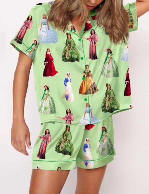 Scarlett Vintage Satin Pajama Set For Women - Image 9