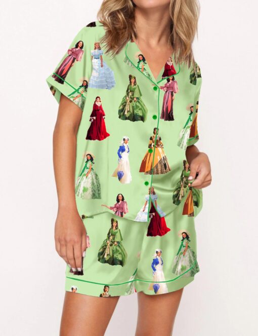 Scarlett Vintage Satin Pajama Set For Women - Image 11