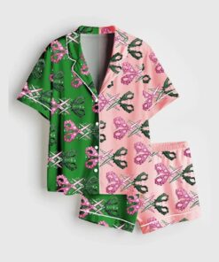 Wicked Scissors Satin Pajama Set
