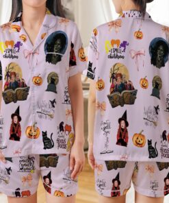 Hocus Pocus Sanderson Sisters Satin Pajamas Set