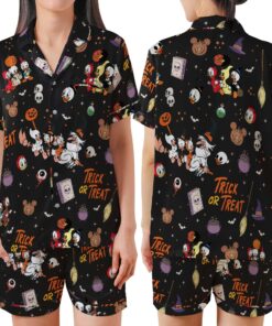 Trick Or Treat Disney Halloween Satin Pajamas Set