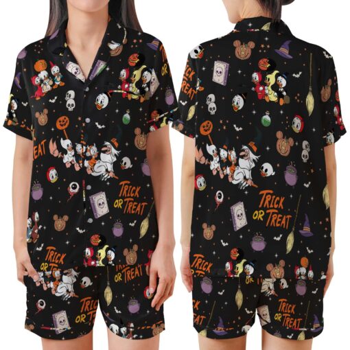Trick Or Treat Disney Halloween Satin Pajamas Set - Image 4