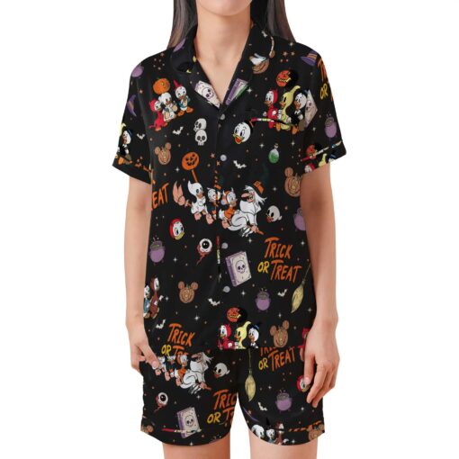 Trick Or Treat Disney Halloween Satin Pajamas Set - Image 2
