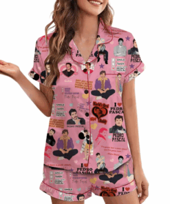 Pedro Pascal Satin Pajamas Set, Daddy Meme Sleepwear