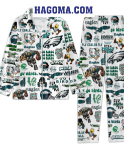 Philadelphia Eagles Go Birds Fly Eagles Fly Pajamas Set