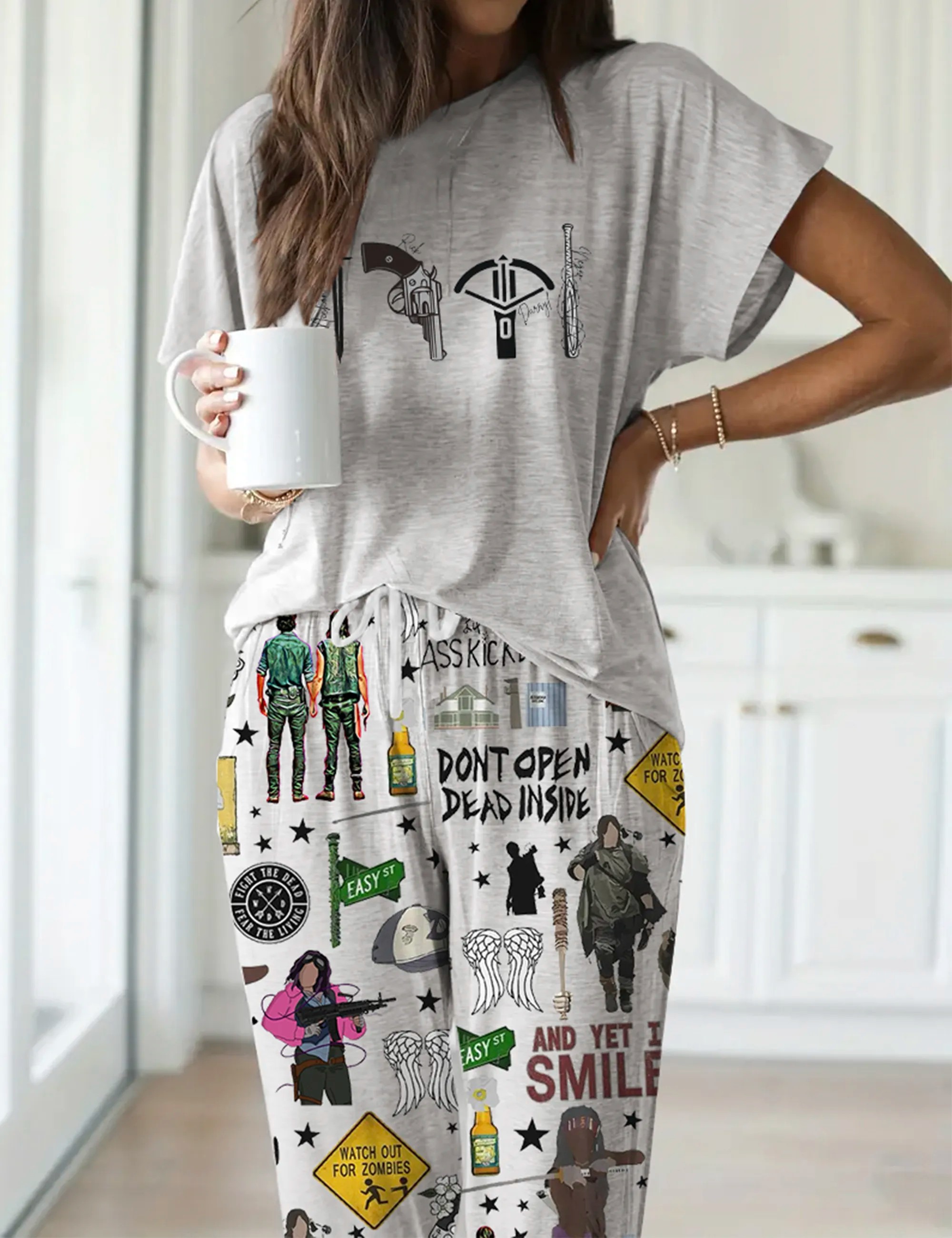 Walking Dead Casual Pajama Set For Women